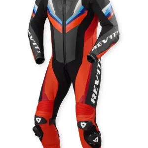Kombinezon motocyklowy jednoczęściowy REV’IT! Quantum 3 fluo czerwono-czarny Ekspresowa dostawa