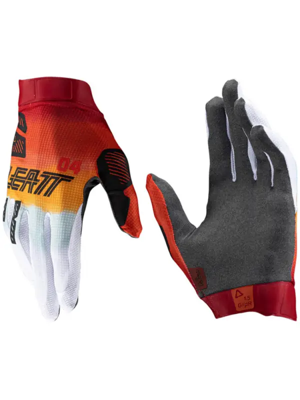 Rękawice cross Leatt Moto 1.5 GripR Glamis biało-czerwone Wyjątkowa oferta