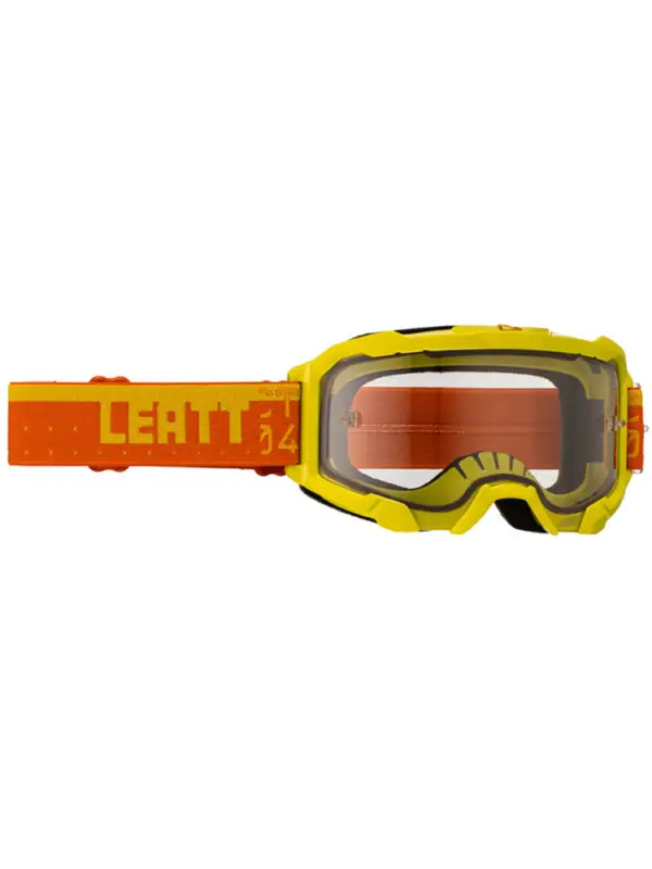 Gogle motocyklowe z przezroczystą szybą Leatt Velocity 4.5 Citrus żółto-pomarańczowe Bezpieczne zakupy