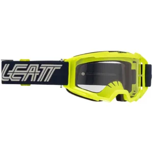 Nowość Gogle motocyklowe z przezroczystą szybą Leatt Vizion 3.5 Lime czarno-żółte