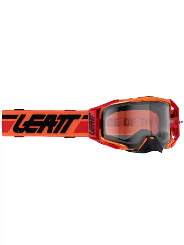 Gogle motocyklowe Leatt Velocity 6.5 Flame z przezroczystą szybą pomarańczowe Do wyczerpania zapasów