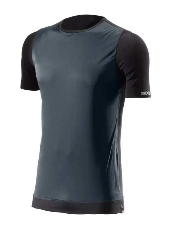Koszulka termoaktywna z krótkim rękawem SIXS Windshell 2.0 całoroczna czarna unisex Nowy