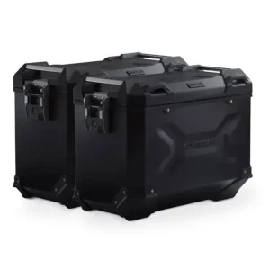 Łatwy zwrot Zestaw: kufry boczne TRAX ADV + stelaże PRO SW-Motech Moto Guzzi Stelvio (23-) czarne [poj.: 2 x 45 L]