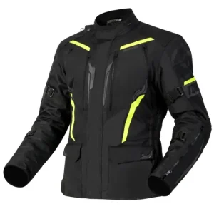 Kurtka motocyklowa tekstylna Ozone Tour III czarno-fluo Zniżka