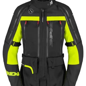 Ekspresowa dostawa Kurtka motocyklowa damska tekstylna Spidi 4 Season V3 fluo-czarna