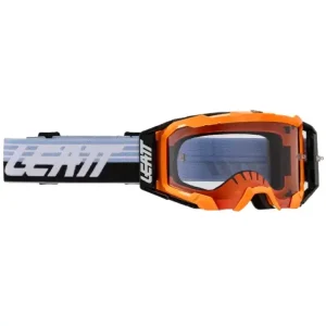 Oferta limitowana Gogle motocyklowe Leatt Velocity 5.5 Cryztal z przezroczystą szybą pomarańczowo-szaro-czarne