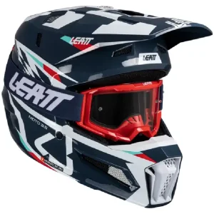 Łatwy zwrot Kask enduro Leatt Moto 2.5 V25 niebiesko-biały
