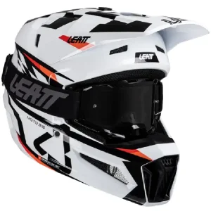 Ostatnie sztuki Kask enduro Leatt Moto 3.5 V25 z goglami czarno-szarymi