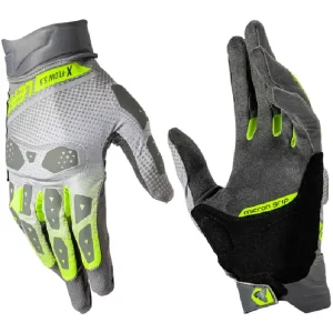 Rękawice cross Leatt X-Flow Short Hi-Viz szare-fluo Łatwy zwrot