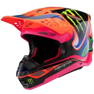 Ograniczona ilość Kask enduro Alpinestars MX Supertech M10 Deegan pomarańczowo-różowo-fioletowy