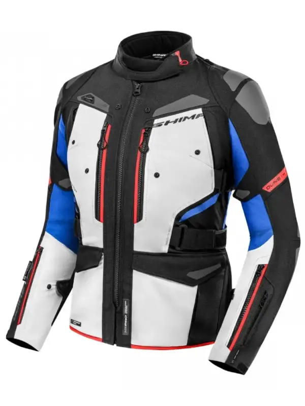 Darmowy zwrot Kurtka motocyklowa damska tekstylna Shima Dune czarno-niebieska
