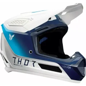 Taniej Kask enduro Thor Fleet Storm biało-niebieski