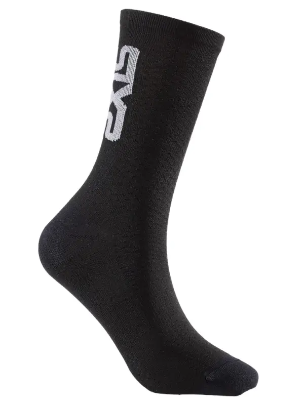 Skarpety motocyklowe SIXS Short Logo V2 Crew czarne Popularny