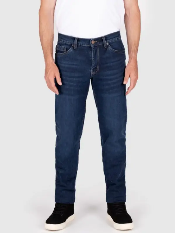 Do wyczerpania zapasów Jeansy motocyklowe Knox Kirkstone Straight Stone Wash Indigo niebieskie