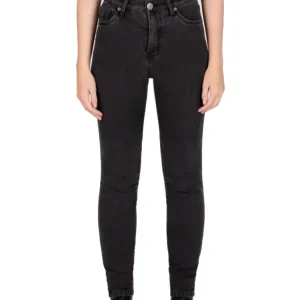 Bestseller Jeansy motocyklowe damskie Knox Colton Skinny czarne