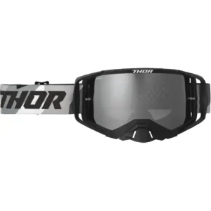 Oferta limitowana Gogle motocyklowe Thor Activate z lustrzaną szybką czarno-szare