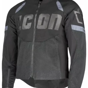 Kurtka motocyklowa tekstylna Icon Contra3 czarno-szara Darmowy zwrot