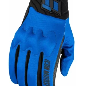 Rękawice motocyklowe Icon Anthem 3 niebiesko-czarne Oferta limitowana