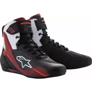 Buty motocyklowe Alpinestars Faster-4 czarno-biało-ciemnoczerwone Zamów dziś