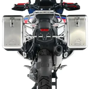 Zestaw: kufry boczne srebrne Zega Mundo + stelaże srebrne Touratech BMW R 1300 GS Adventure (24-) [poj.: 38+38l] Nie przegap