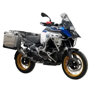 Premium Zestaw: kufry boczne aluminiowe srebrne Zega Pro + stelaże srebrne Touratech BMW R 1300 GS Adventure (24-) [poj.: 31+31l]