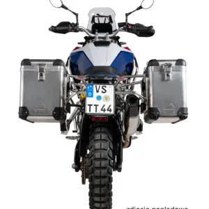 Wysoka jakość Zestaw: kufry boczne aluminiowe srebrne Zega Pro + stelaże czarne Touratech BMW F 900 GS (24-) [poj.: 38+45l]