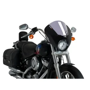 Bezpieczne zakupy Półowiewka motocyklowa sportowa PUIG Dark Night Harley Davidson Softail Low Rider FXLR (18-20) lekko przyciemniana