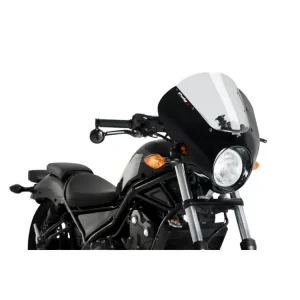 Bezpieczna płatność Półowiewka motocyklowa sportowa PUIG Dark Night Honda CMX 500 Rebel (17-19) lekko przyciemniana matowa