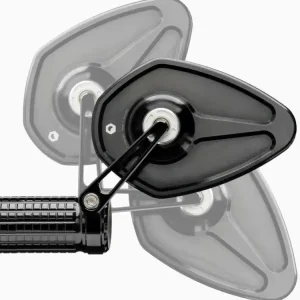 Hit cenowy Lusterko motocyklowe uniwersalne Motogadget Mo.view Sport Flip aluminiowe, czarne [długość ramienia: 72 mm]