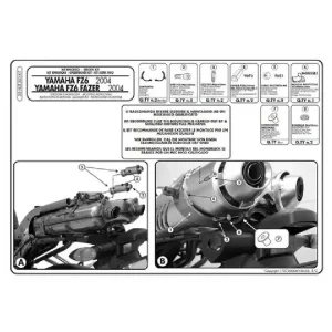 Adapter do montażu stelaży kufrów bocznych bez stelaża centralnego KZ351 Kappa Yamaha FZ6/ 600 Fazer (04-11) Ekspresowa dostawa