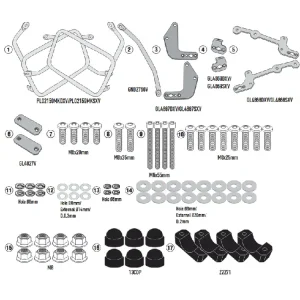 Stelaż kufrów bocznych Monokey Kappa KL One-Fit Yamaha Tracer 9/ GT (21-24)/ GT+ (23-24) Ostatnie sztuki