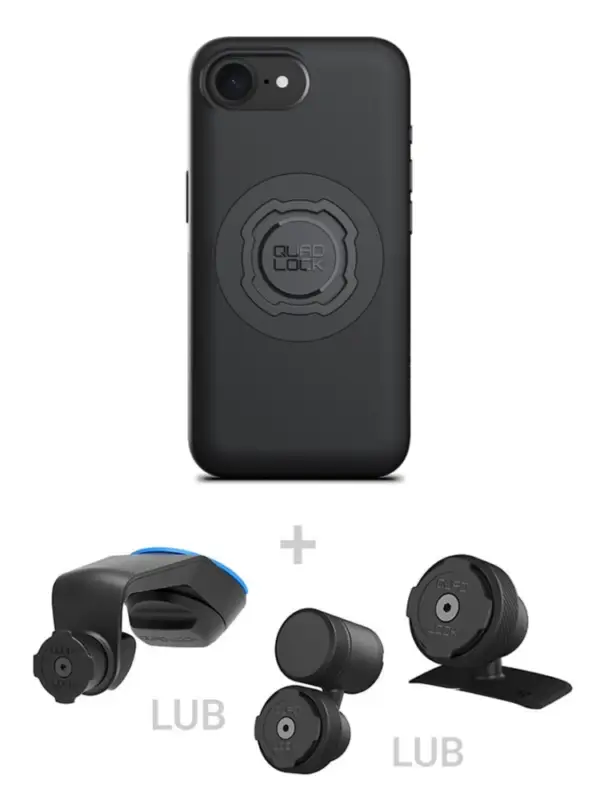 Zestaw do samochodu: etui MAG na telefon iPhone 16e (magnetyczne) + mocowanie Quad Lock Oferta limitowana