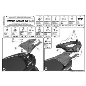 Oferta Stelaż pod kufer centralny Monolock Kappa Yamaha Majesty 400 (04-14)[płyta montażowa w zestawie]