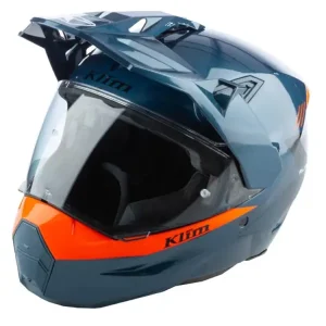 Dostępne od ręki Kask adventure Klim X1 Alpha niebiesko-pomarańczowy