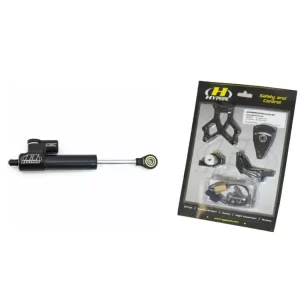 Ostatnia szansa Zestaw: amortyzator skrętu liniowy odwrócony Hyperpro CSC [68 mm] + zestaw mocujący Aprilia Tuono V4 Factory (15-21) czarny