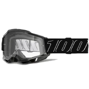 Okazja Gogle motocyklowe 100% Accuri 2 Blackline z przezroczystą szybką, czarne