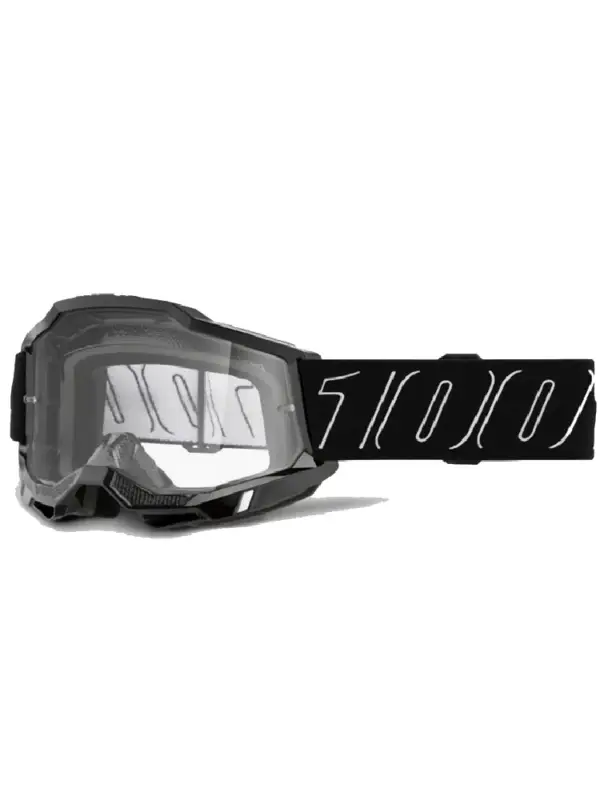 Okazja Gogle motocyklowe 100% Accuri 2 Blackline z przezroczystą szybką, czarne