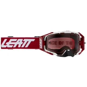 Gogle motocyklowe Leatt Velocity 6.5 Cryztal White Roze z czerwoną szybką czerwono-białe Bezpieczna płatność