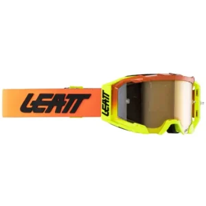 Niska cena Gogle motocyklowe Leatt 5.5 Iriz Citrus z lustrzaną brązową szybą pomarańczowo-żółte