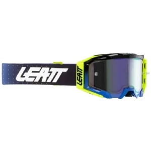 Obniżka ceny Gogle motocyklowe Leatt 5.5 Iriz Uv z lustrzaną fioletową szybą czarno-niebiesko-żółte