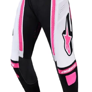 Łatwy zwrot Spodnie cross damskie Alpinestars MX Techstar Nomur czarno-biało-różowe