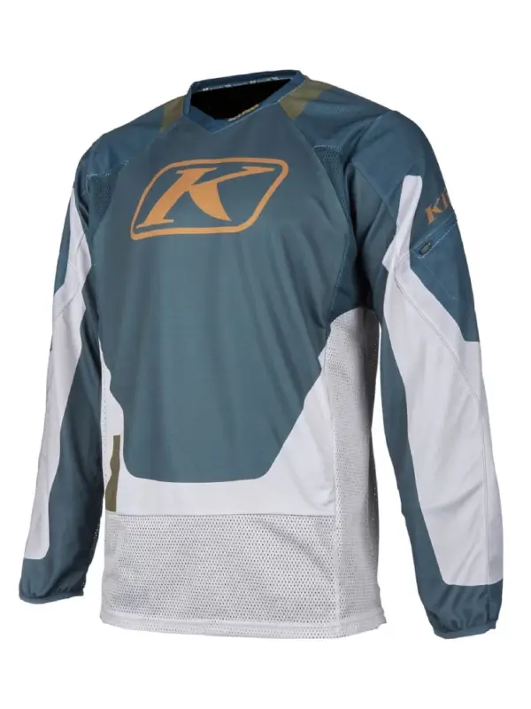 Sprawdź teraz Bluza enduro Klim Dakar niebiesko-szara