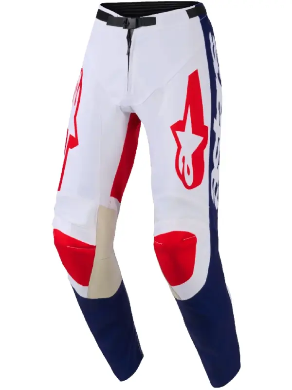 Spodnie cross Alpinestars MX Racer Riway biało-czerwono-niebieskie Super okazja