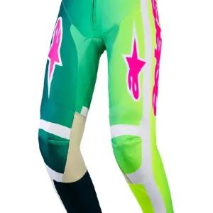 Spodnie cross Alpinestars MX Racer Portl zielono-biało-różowe Oferta czasowa