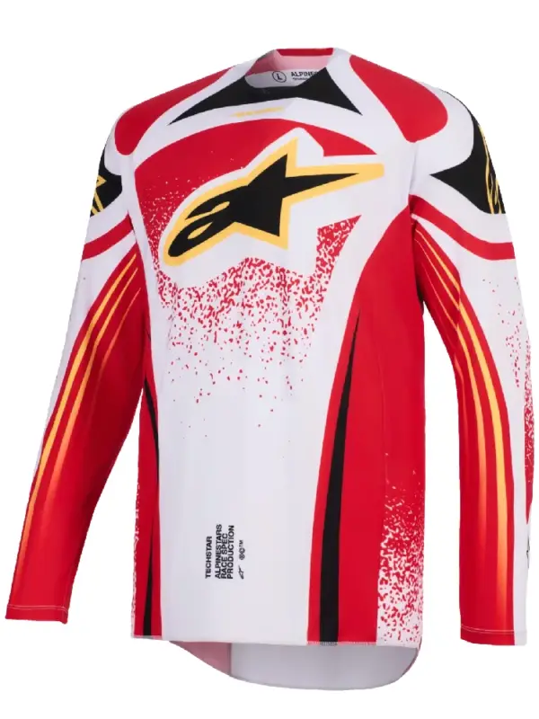 Bluza cross Alpinestars MX Techstar Nomur czerwono-szaro-czarna Sprawdź teraz
