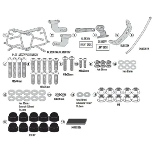 Stelaż kufrów bocznych Monokey Cam-Side Kappa KL One-Fit BMW F 900 GS (24-) [montaż do stelaża centralnego] Popularny