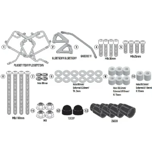 Wyjątkowa oferta Stelaż kufrów bocznych asymetrycznych K'Voyager Monokey Cam-Side Kappa KL One-Fit Benelli TRK 702/ X (23-)