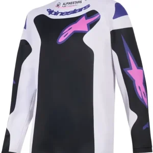 Nie przegap Bluza cross dziecięca Alpinestars MX Fluid Grid czarno-szaro-różowa