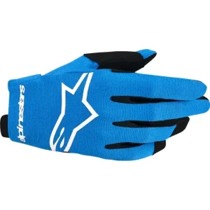 Łatwy zwrot Rękawice cross Alpinestars MX Radar niebiesko-czarno-białe