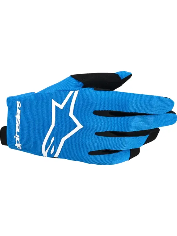Łatwy zwrot Rękawice cross Alpinestars MX Radar niebiesko-czarno-białe